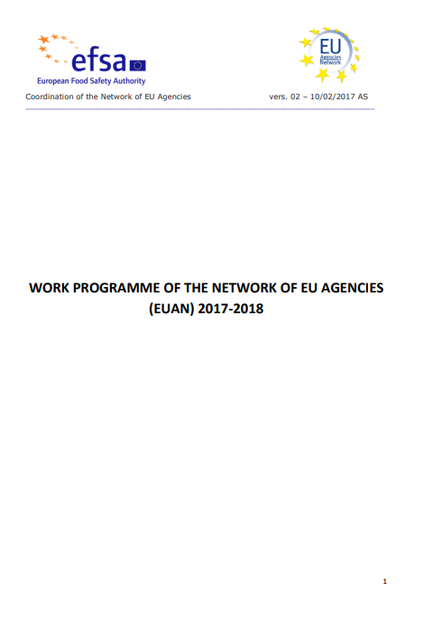 2017-2018 Work Programme of the Network of EU Agencies